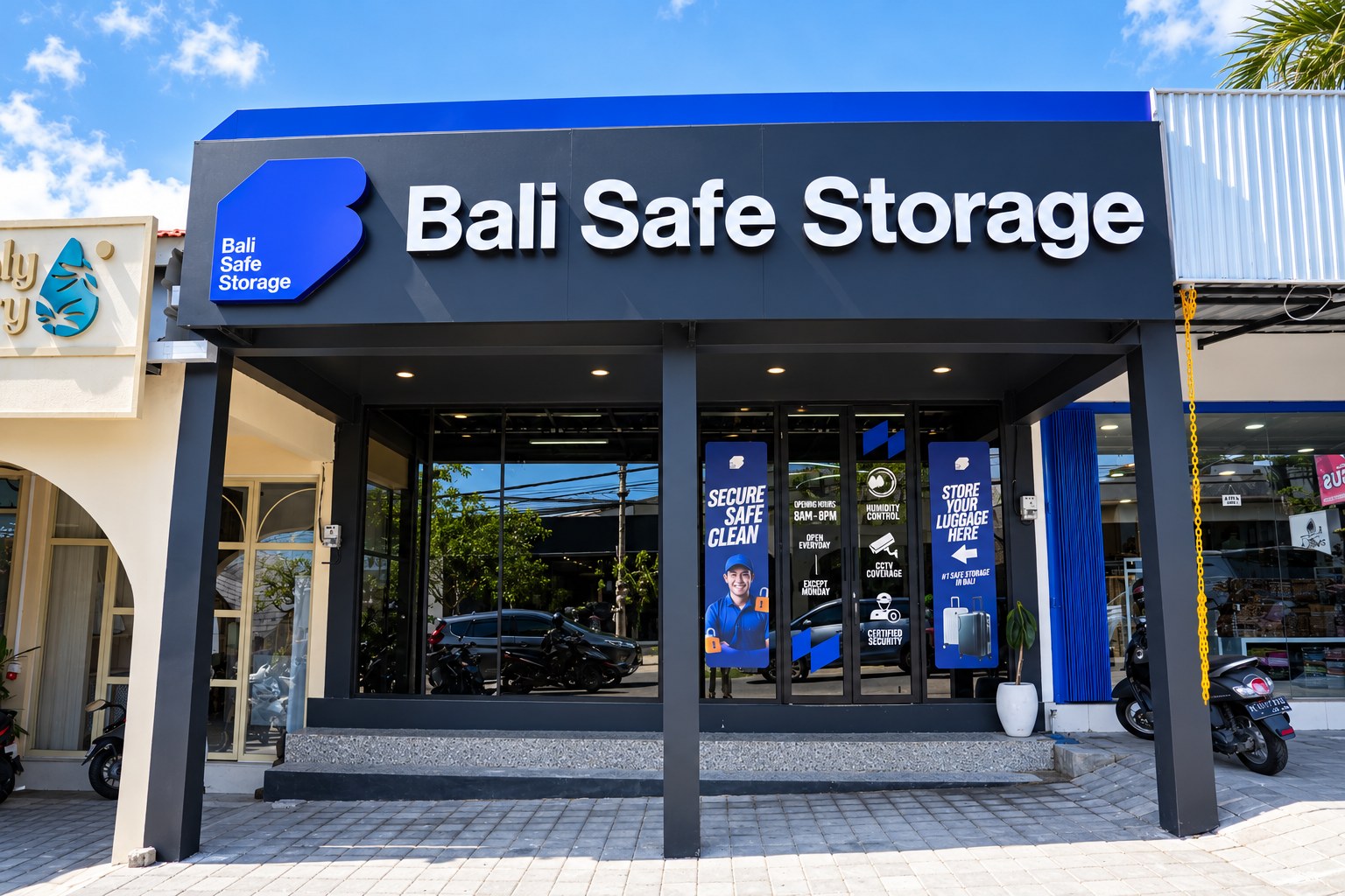 Bali Safe Storage Canggu storefront on Jl. Raya Canggu